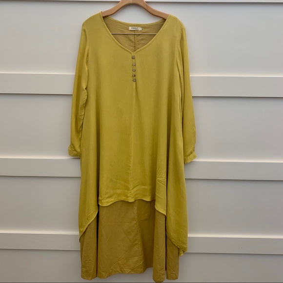 Anself Mustard Minimal/ Boho Natural Dress - Picture 4 of 7